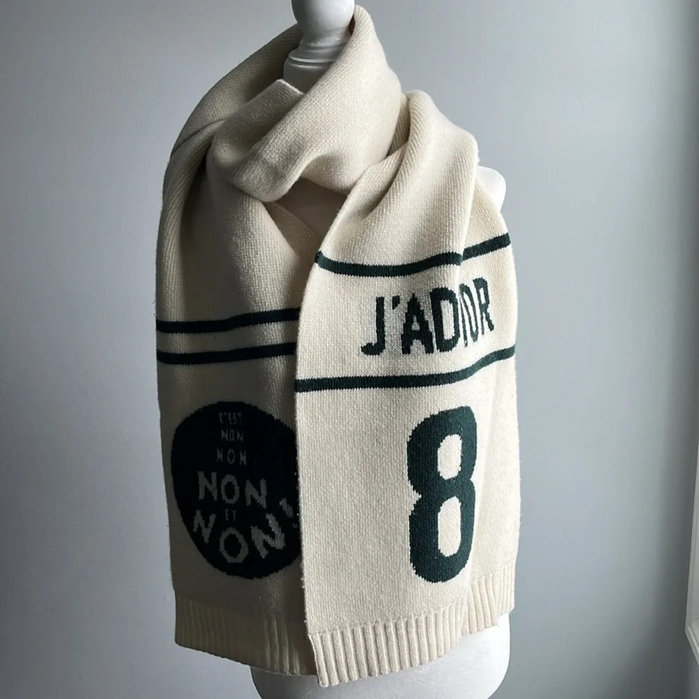 Dior non non non wool cashmere scarf